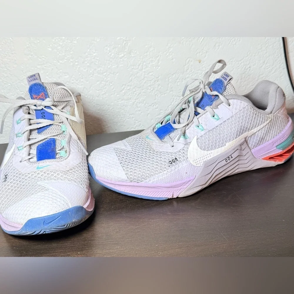 Nike Purple and Blue Sneakers Sporty Mesh Design